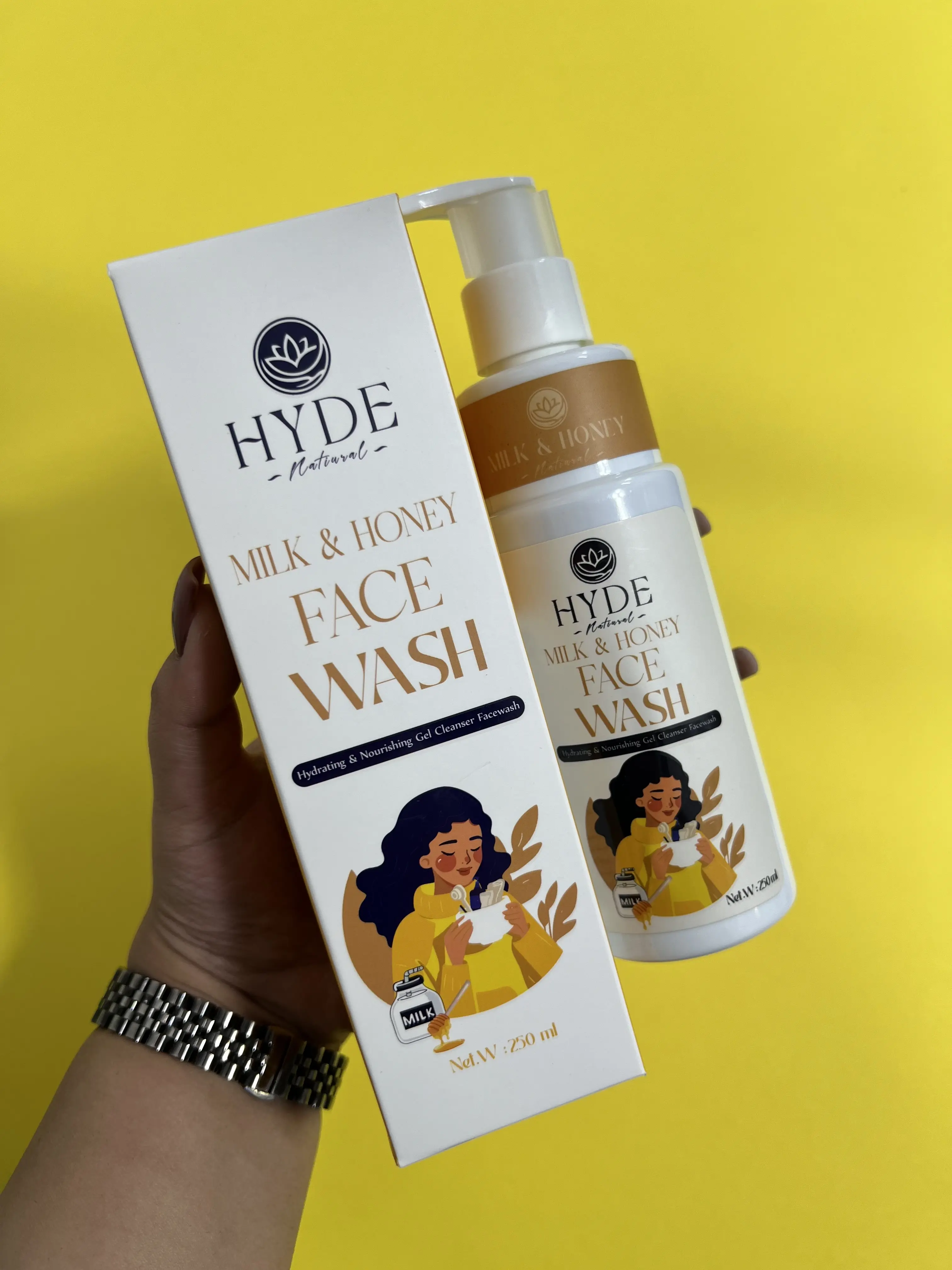 فیس واش شیر و عسل برند هاید